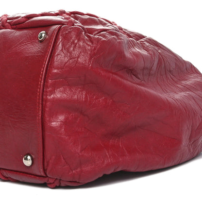 Chanel Calfskin Ultra Stitch Large Bowler Red 10 of 10