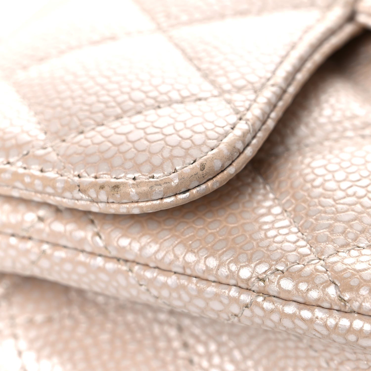 Chanel Iridescent Caviar Quilted Extra Mini Flap Beige 13 of 14