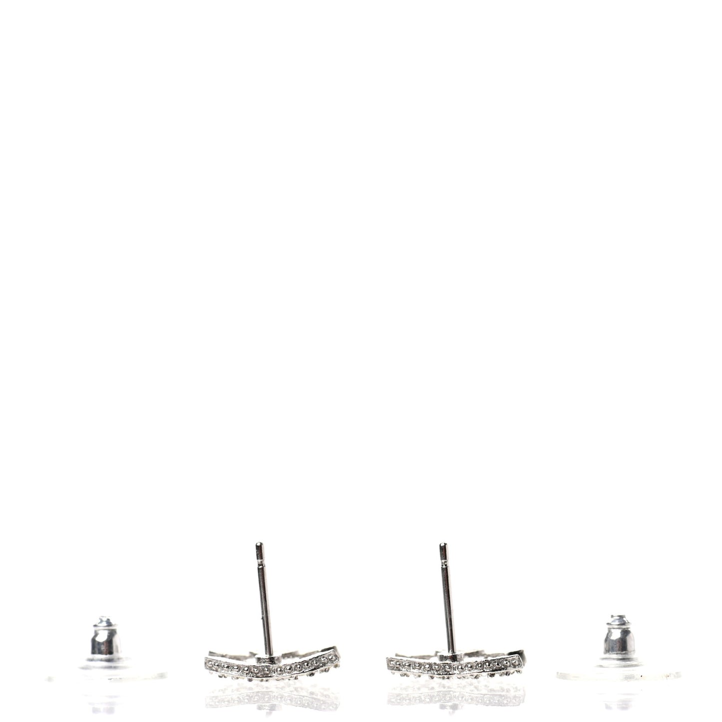 Crystal CC Earrings Silver