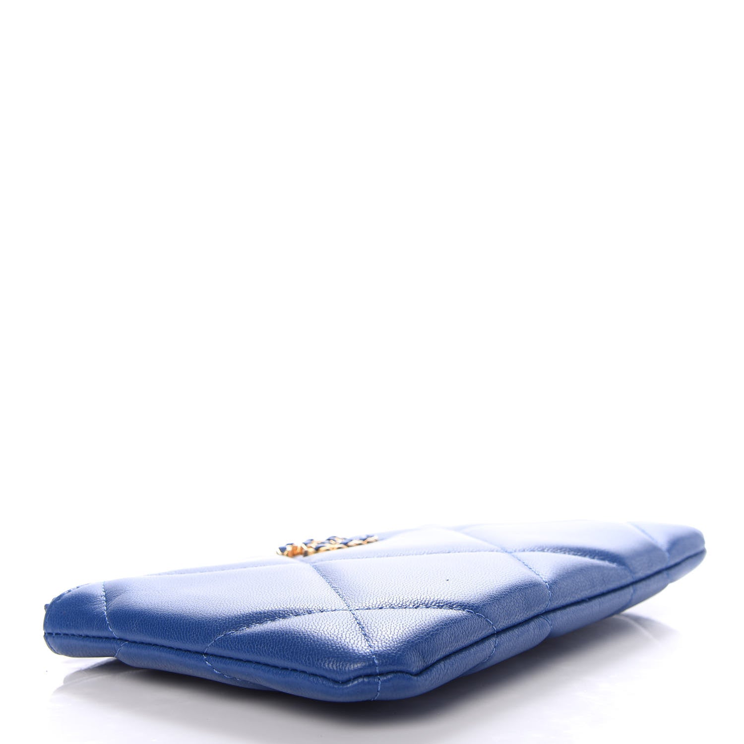 Chanel Goatskin Quilted 19 Cosmetic Case Dark Blue 4 of 7