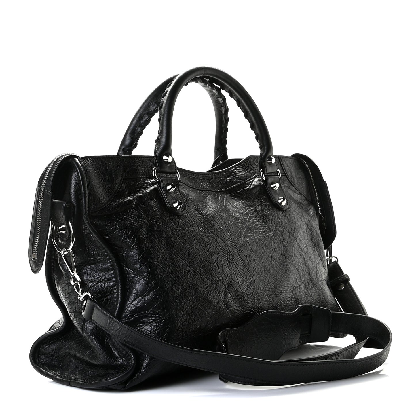 Agneau Classic Silver Hardware City Black