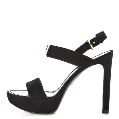 Louis Vuitton Suede Goatskin Bahiana Sandals 39 Black 1 of 10