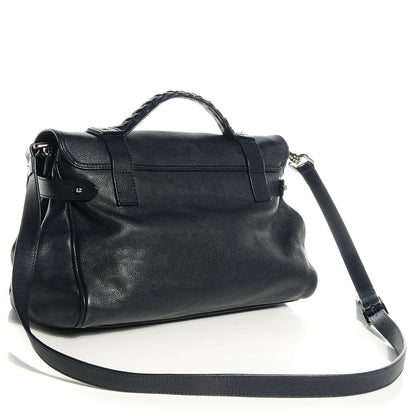 Mulberry Polished Buffalo Alexa Satchel Midnight Blue 5 of 13