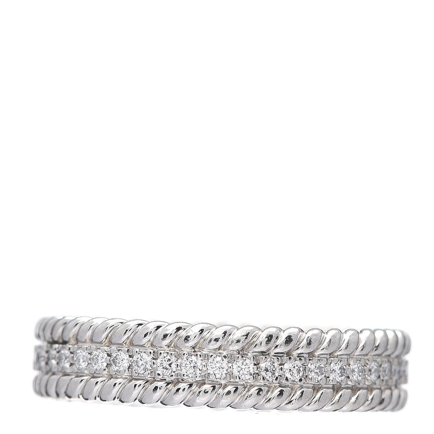Tiffany Platinum Diamond Schlumberger Rope Two-Row Ring 56 7.5 3 of 6