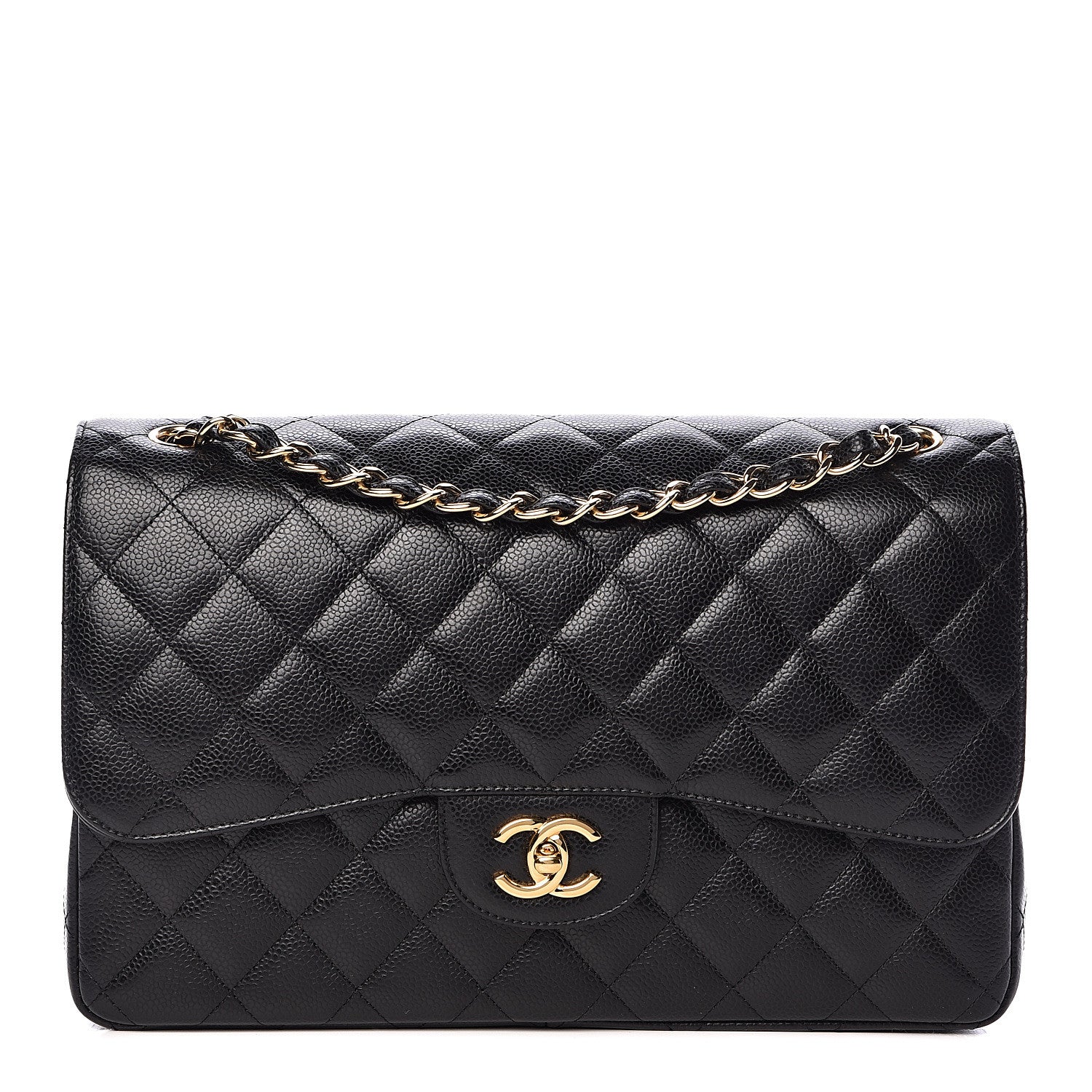 Chanel Caviar Quilted Jumbo Double Flap Black 1 of 10