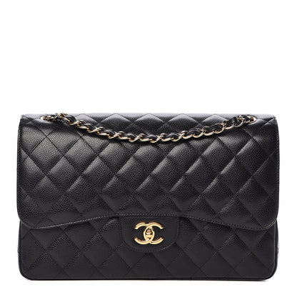 Chanel Caviar Quilted Jumbo Double Flap Black 1 of 10
