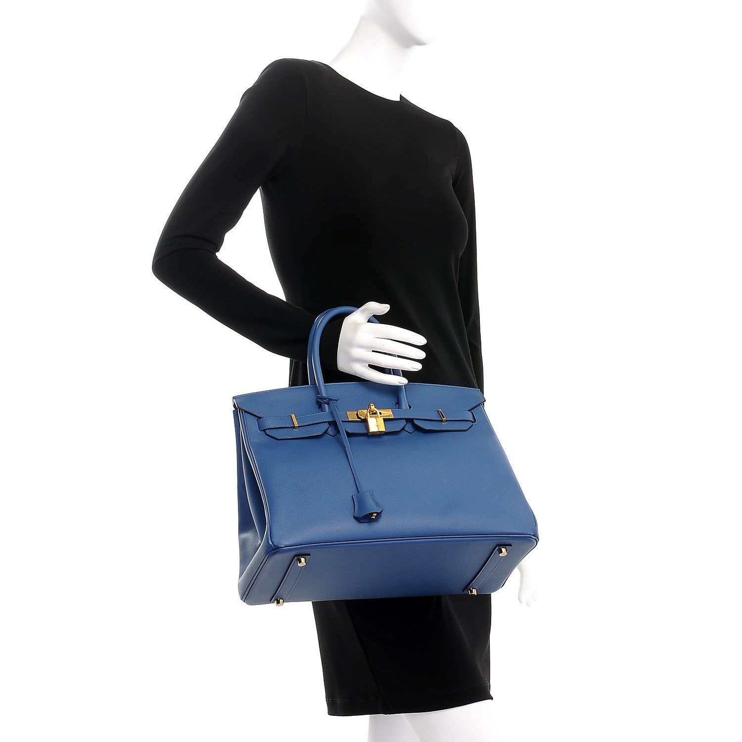 Hermes Epsom Birkin 35 Bleu Agate 2 of 45