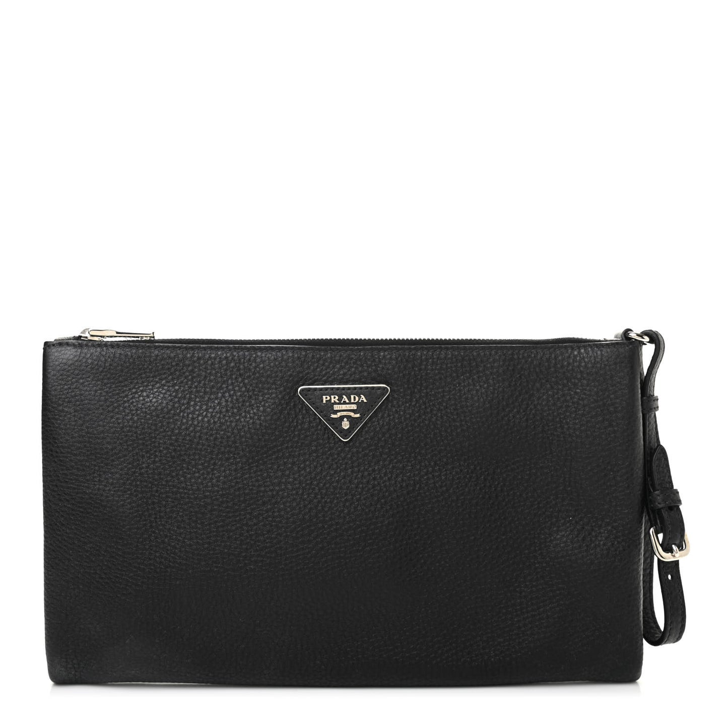 Vitello Daino Clutch Black