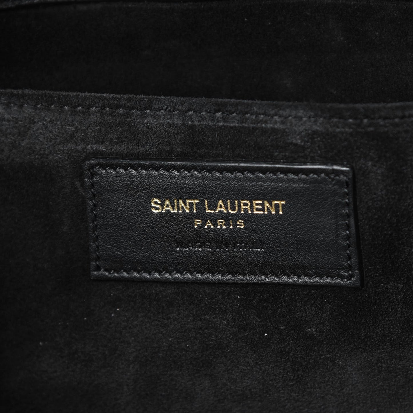 Calfskin Classic Y Ligne Clutch Black