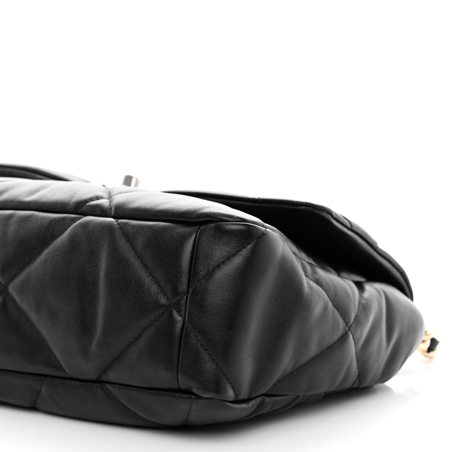 Lambskin Quilted Large Chanel 19 Flap Black