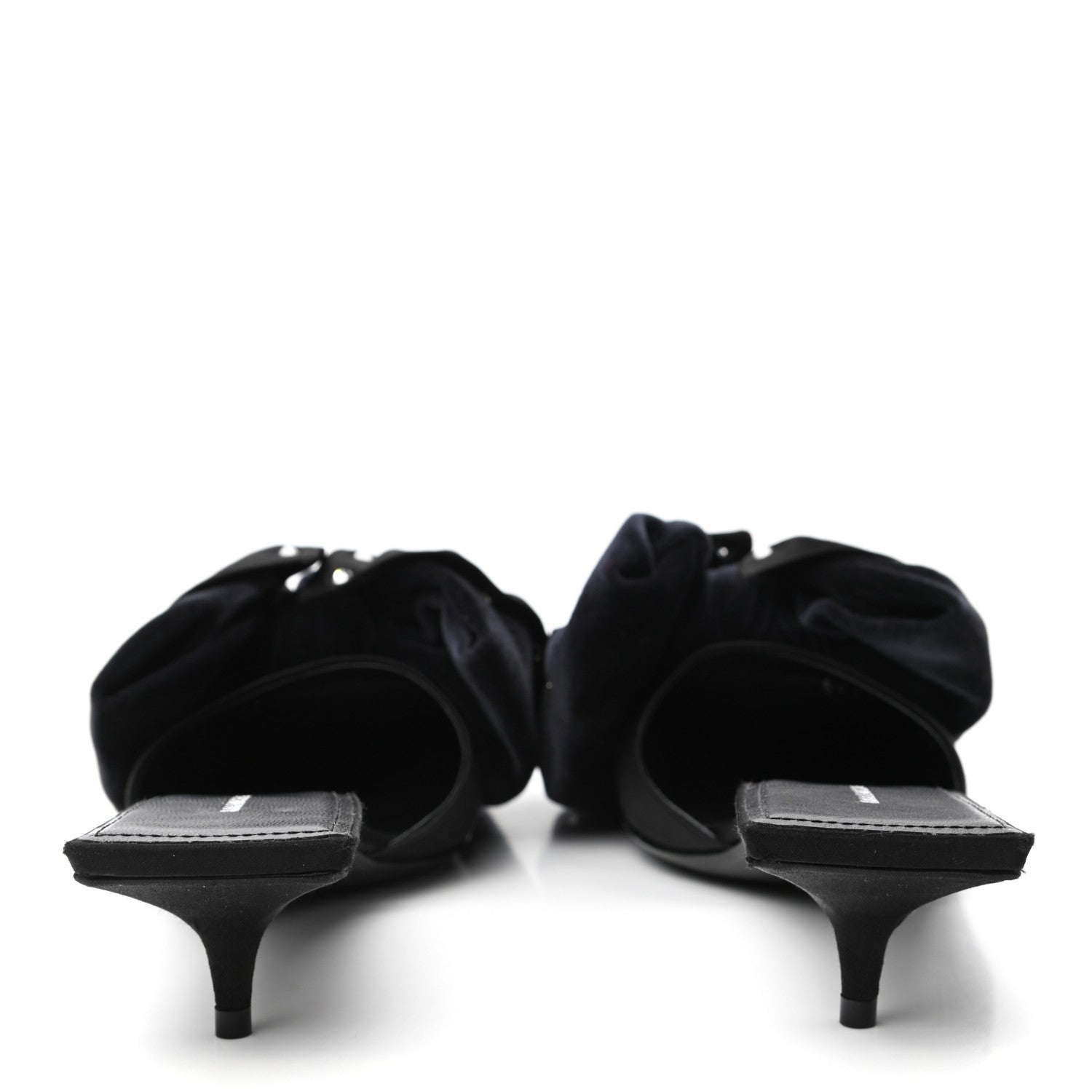 Balenciaga Velvet Crystal Bow Mules 37 Black 6 of 9