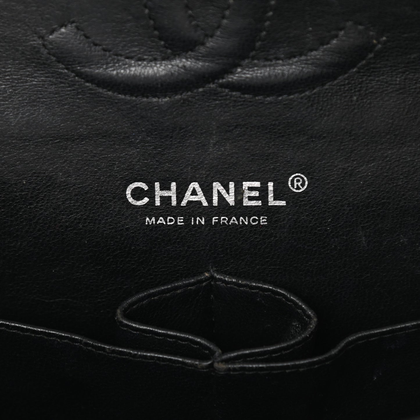 Patent Quilted Medium Double Flap Black