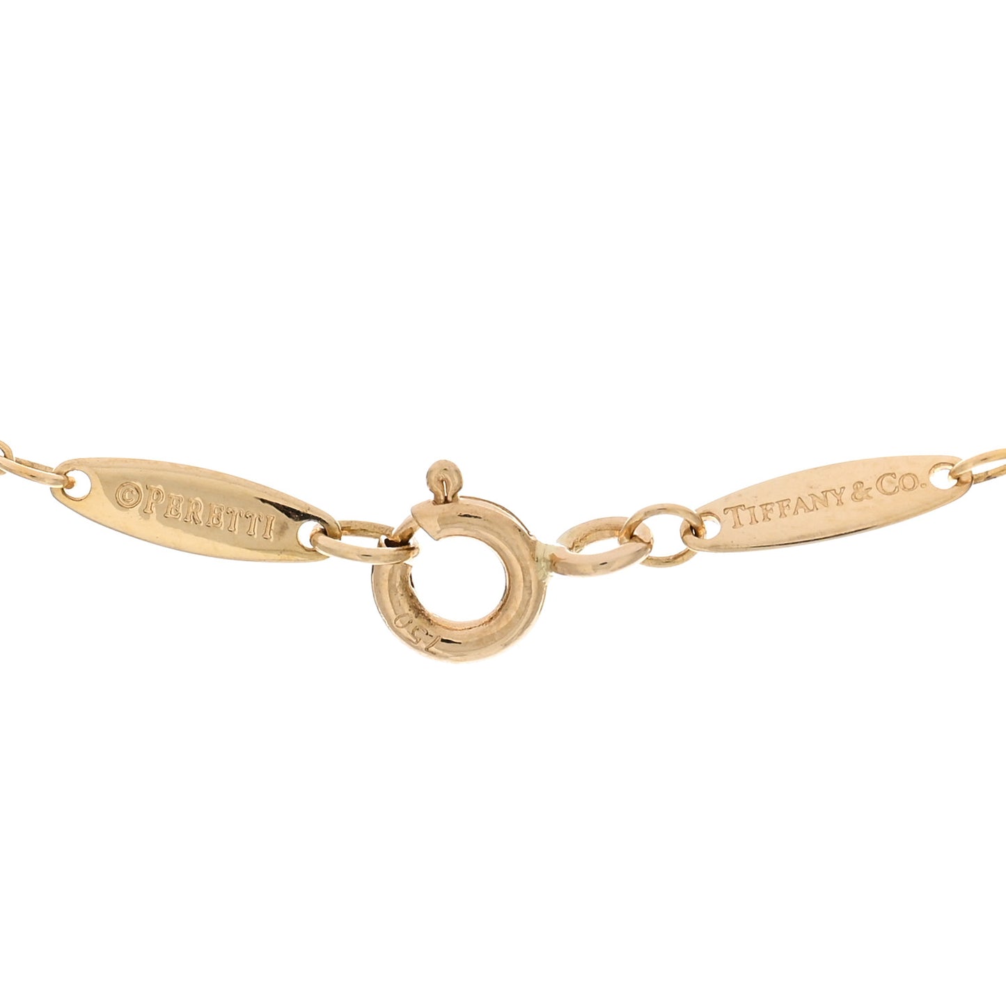 18K Yellow Gold Diamond .05ct Elsa Peretti Diamonds by the Yard Pendant Necklace