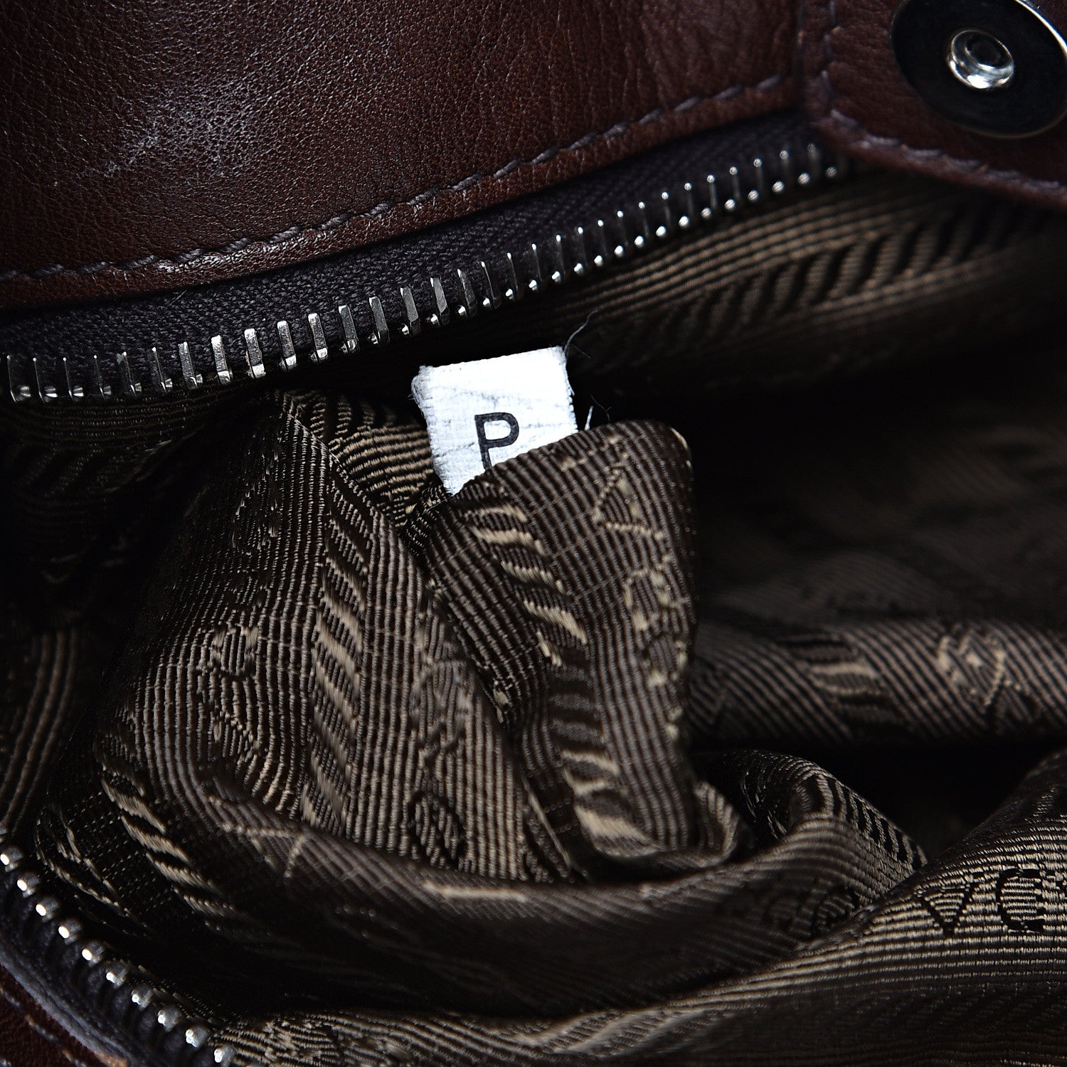 Prada Soft Calf Pleated Two Pocket Hobo Bruciato 6 of 19