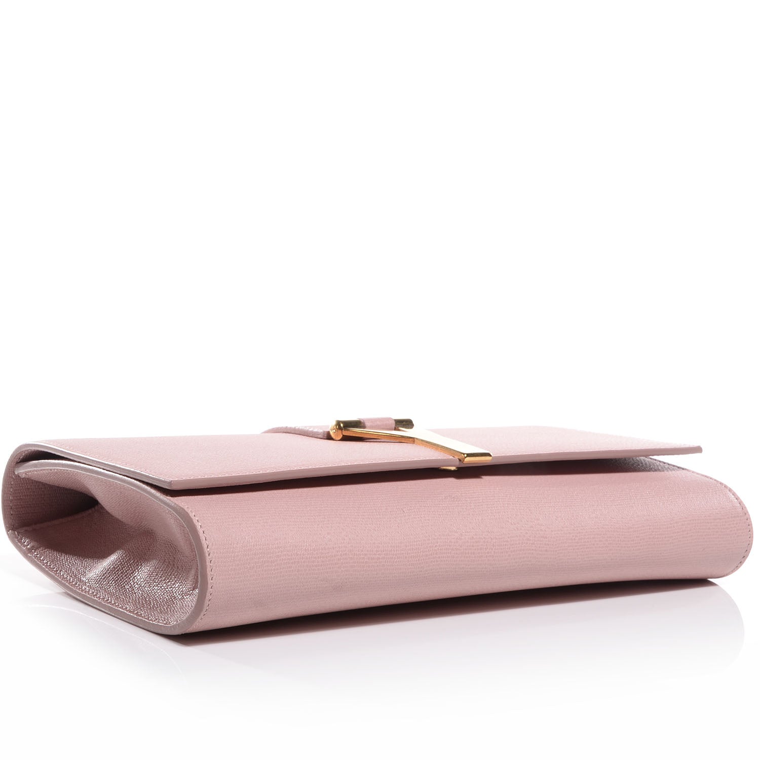 Saint Laurent Textured Leather ChYc Clutch Light Pink 4 of 7