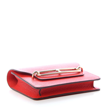 Hermes Chevre Mysore Roulis Slim Wallet Rouge De Coeur 5 of 7