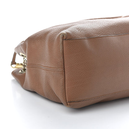 Gucci Pebbled Calfskin Medium Soho Chain Shoulder Bag Maple Brown 6 of 10