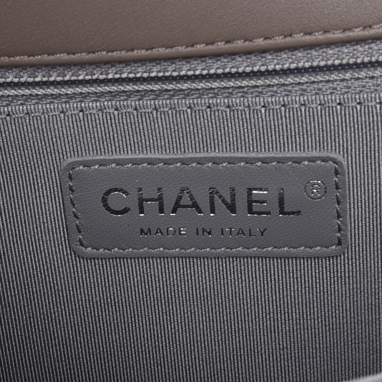 Chanel Calfskin Chevron New Medium Boy Flap Grey 7 of 10
