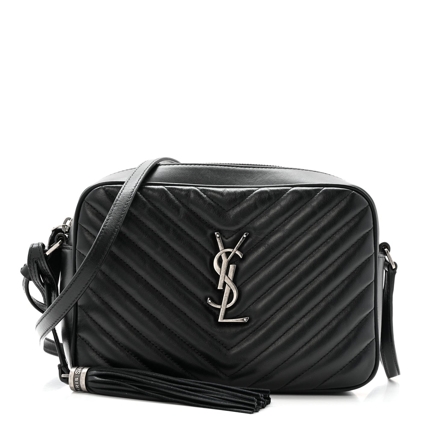 Calfskin Matelasse Monogram Lou Camera Bag Black