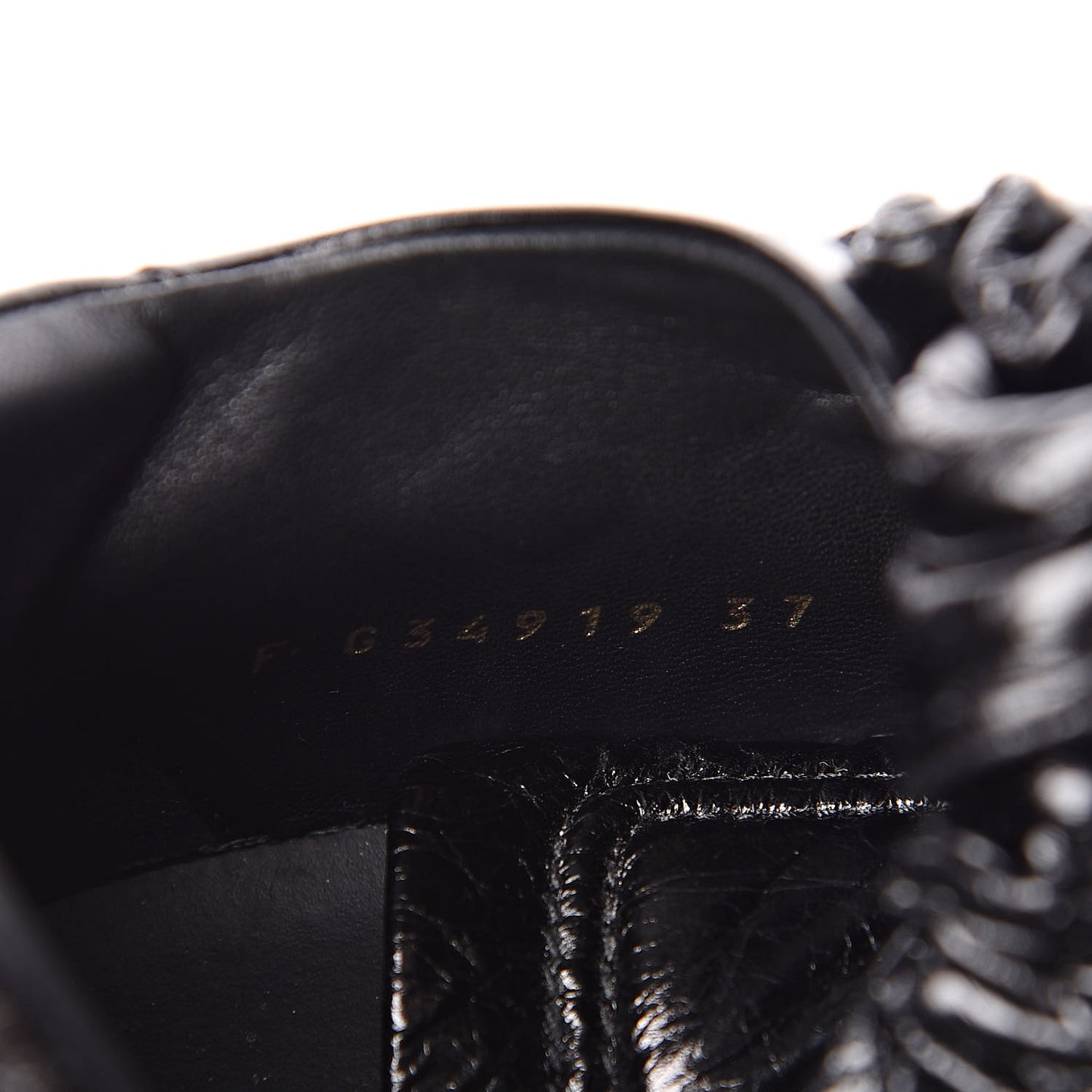 Crumpled Calfskin Womens CC Bow Sneakers 37 Black