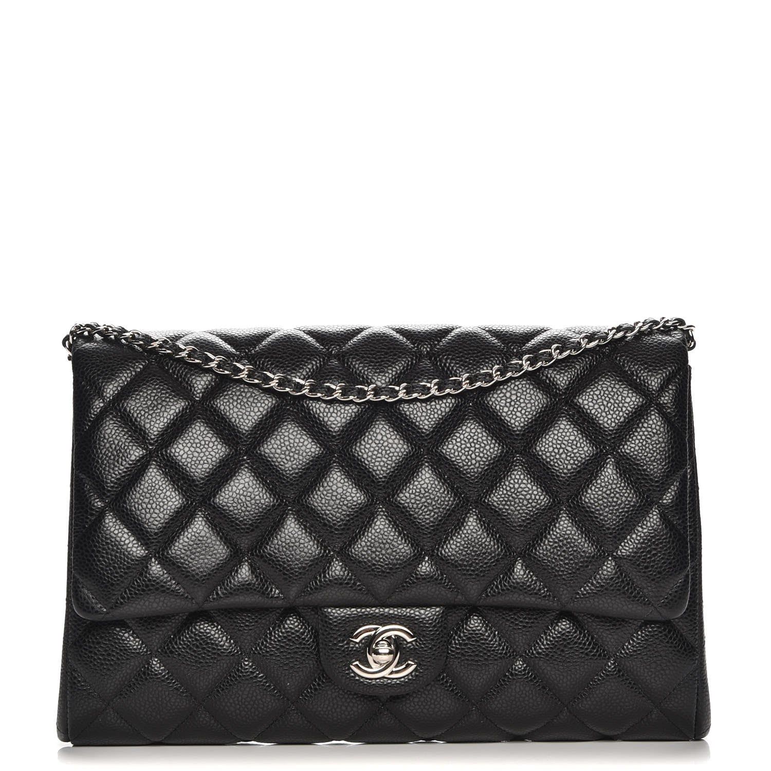 Chanel Caviar Quilted Clutch With Chain Flap Black 1 of 8