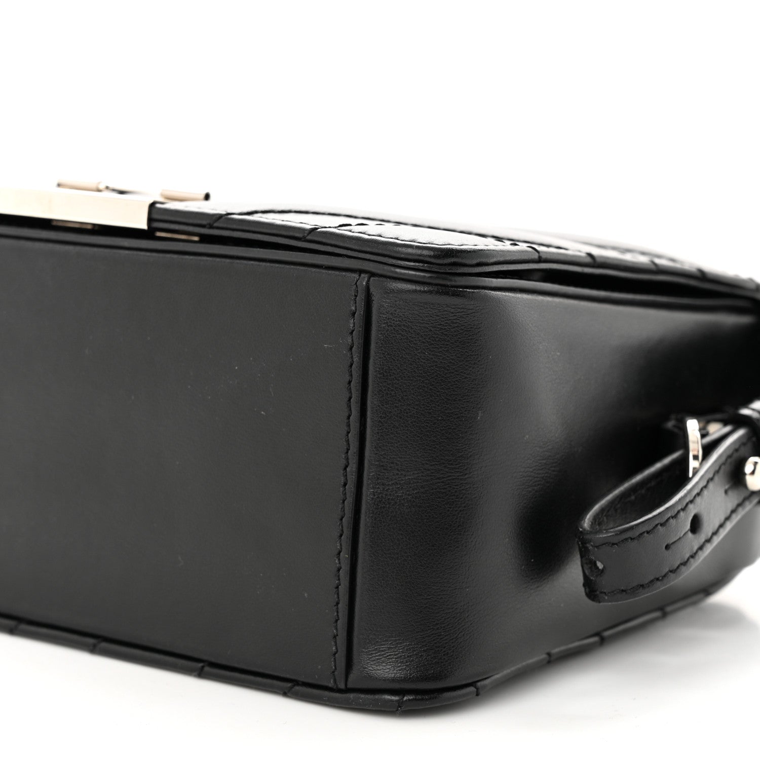 Off-White Calfskin Padded Diag Binder Flap Bag Black 9 of 11