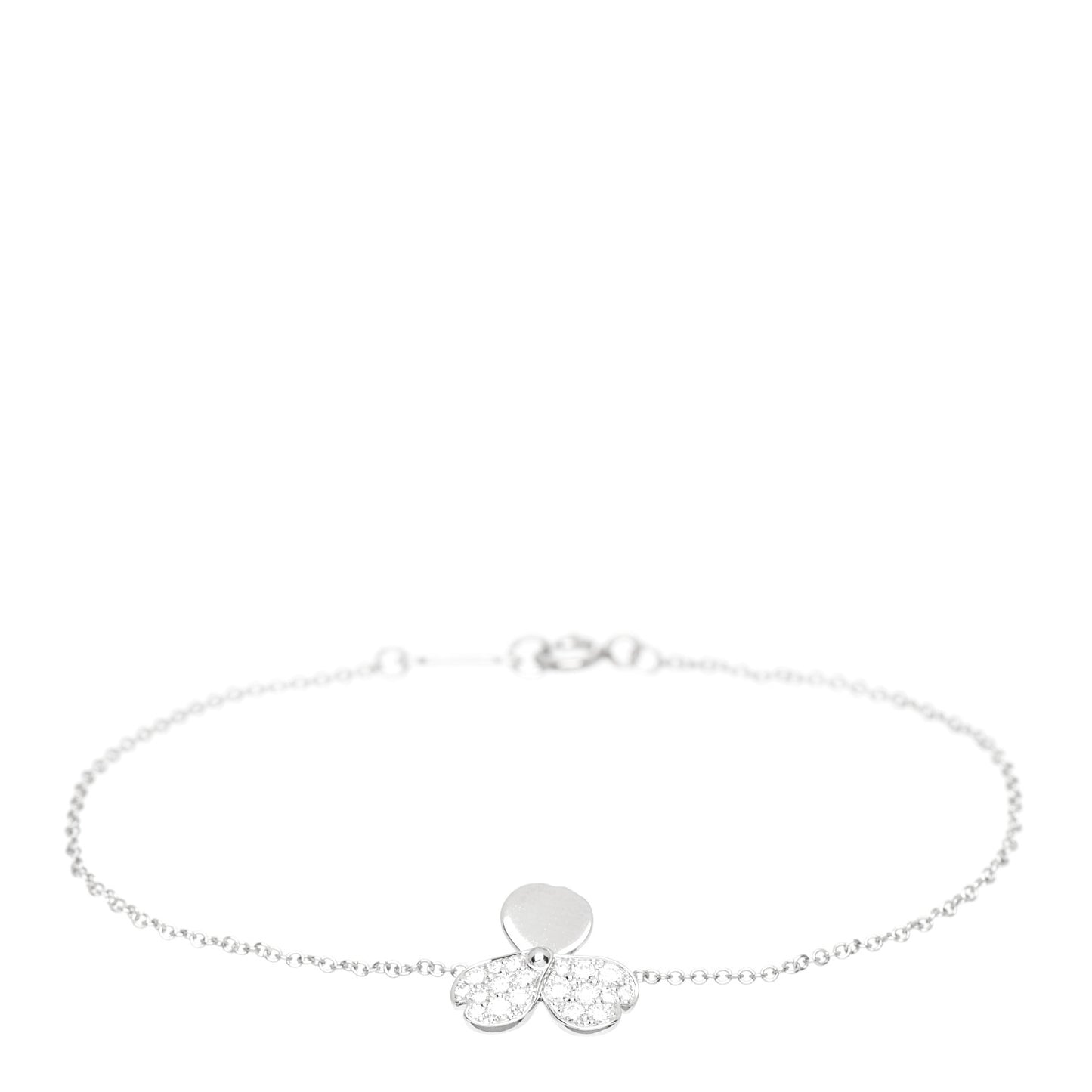 Platinum Diamond Paper Flowers Bracelet