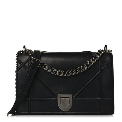 Christian Dior Lambskin Medium Diorama Flap Bag Black 1 of 13