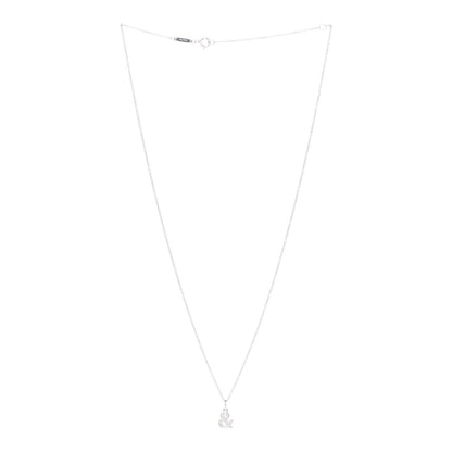 Tiffany 18K White Gold Diamond Small Ampersand Pendant Necklace 3 of 6