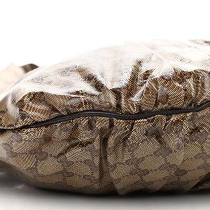 Gucci Crystal Monogram Small Hysteria Tote Dark Brown 9 of 12