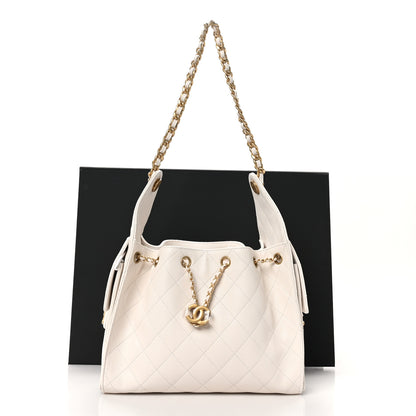 Chanel Caviar Quilted Small Chanel 25 Handbag White 11 of 11