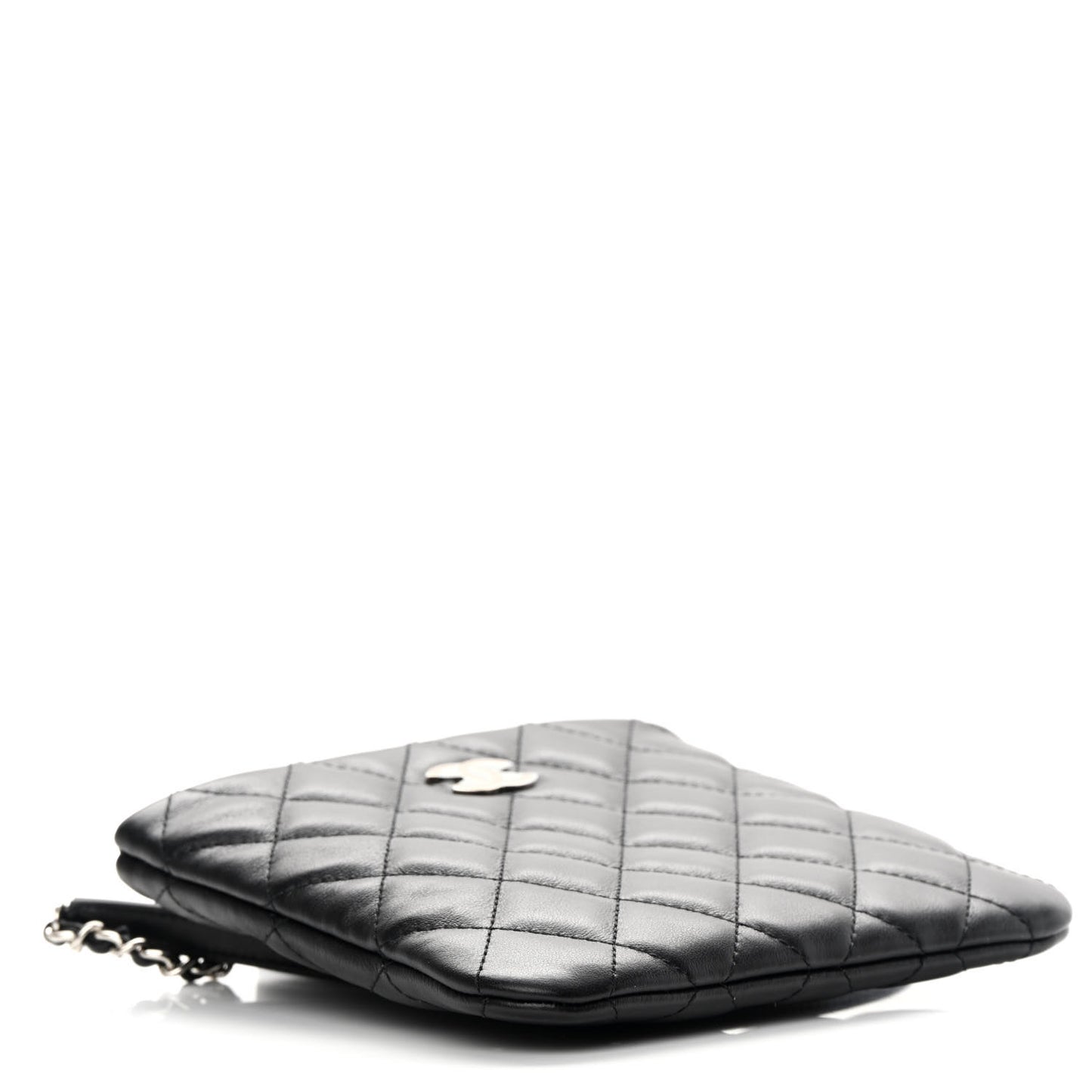 Lambskin Quilted Crossbody Bag Black