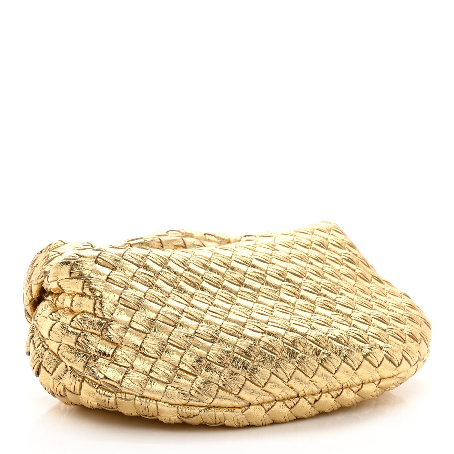 Metallic Nappa Intrecciato Mini Jodie Gold