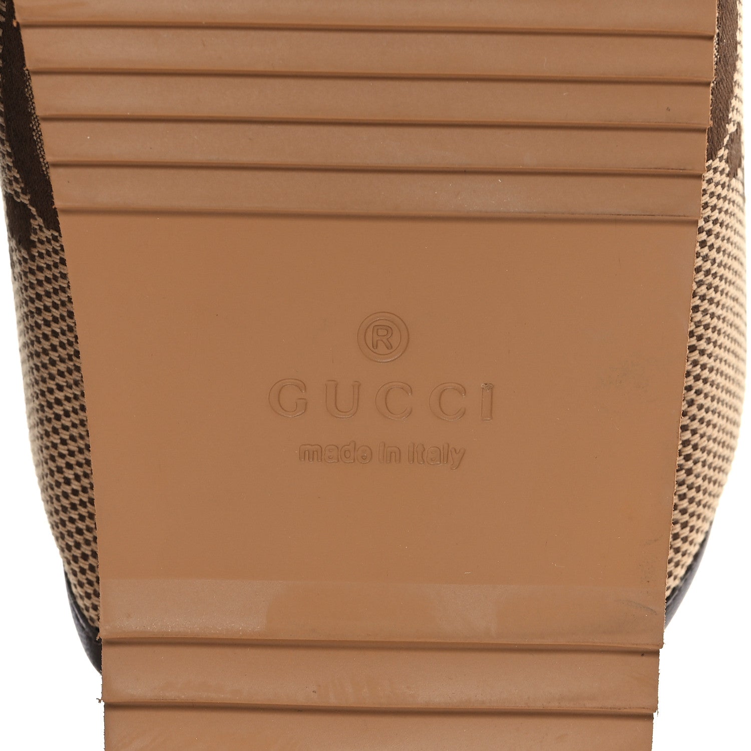 Gucci Monogram Jumbo GG Nappa Samoa Platform 40mm Slide Sandals 38 Camel Ebony New Acero 7 of 9