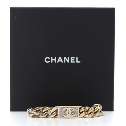 Chanel Crystal Chain CC Bracelet Gold 5 of 5