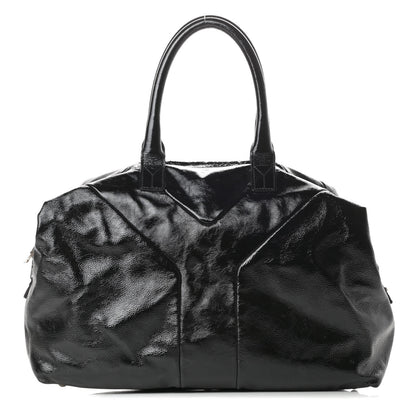 Saint Laurent Textured Patent Medium Easy Y Bag Black 1 of 13