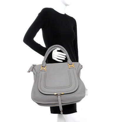 Chloe Calfskin Large Marcie Satchel Cashmere Grey 2 of 8