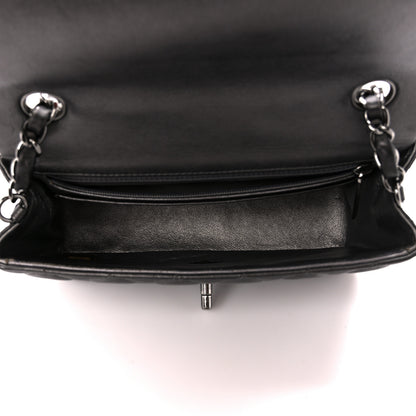 Chanel Metallic Calfskin Quilted Mini Rectangular Flap Grey 5 of 11