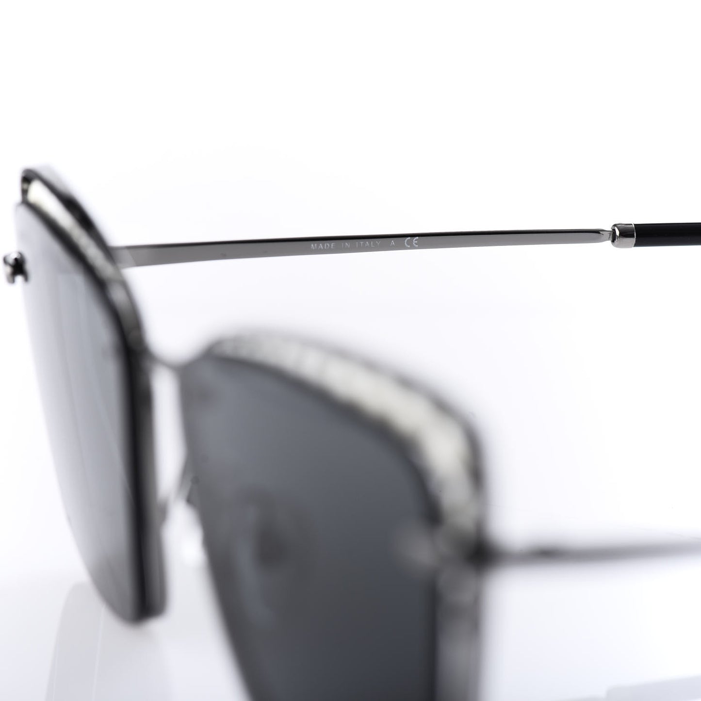 Square Frame Pearl Sunglasses 4235-H Dark Grey