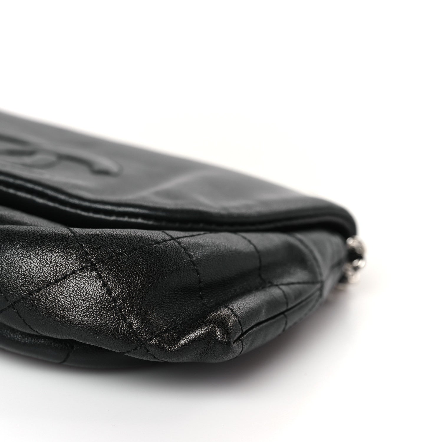 Chanel Lambskin Half Moon Wallet On Chain WOC Black 10 of 10