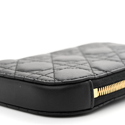 Christian Dior Lambskin Cannage Lady Dior Phone Holder Black 10 of 11