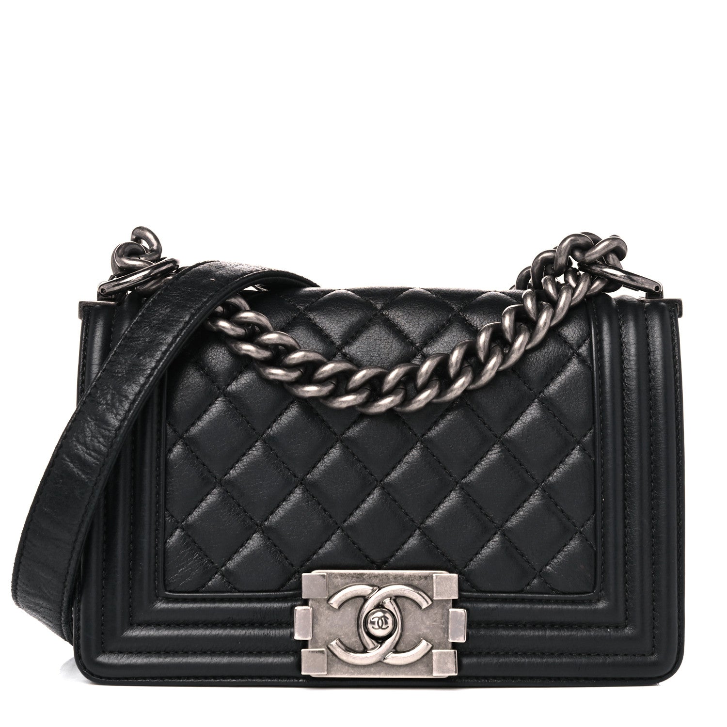 Chanel Calfskin Quilted Small Boy Flap Black 1 of 16