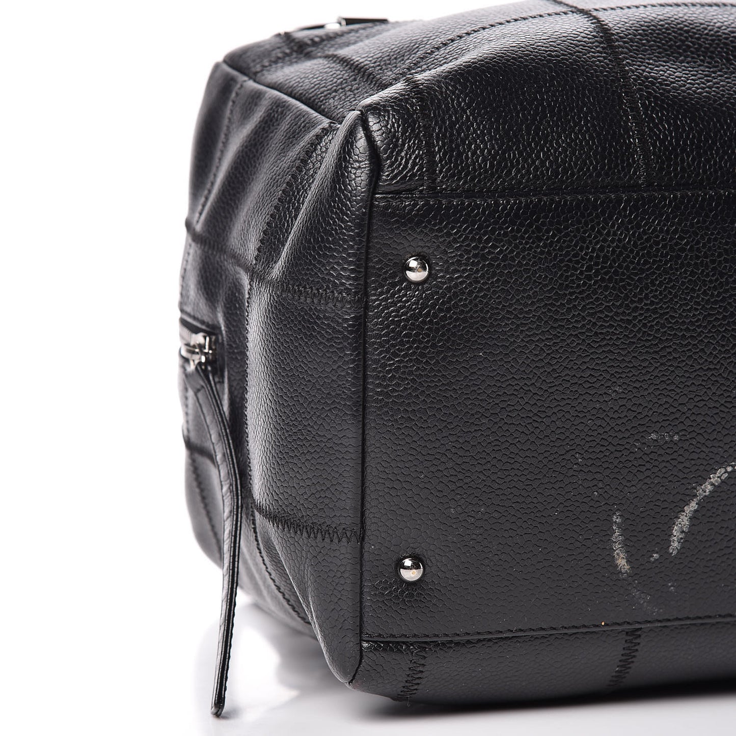 Caviar Square Stitched Bowler Black