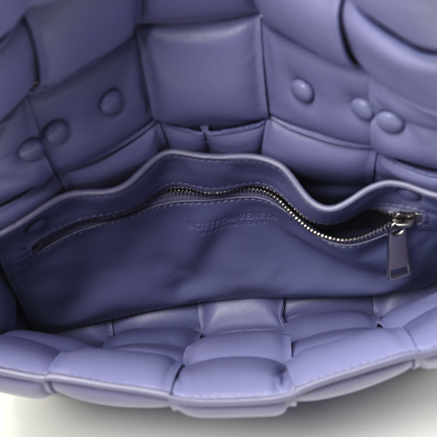 Bottega Veneta Lambskin Maxi Intreccio Padded Chain Cassette Crossbody Bag Lavender 4 of 12