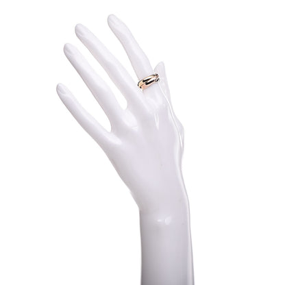 Cartier 18K Pink Yellow White Gold Small Trinity Ring 49 4.75 2 of 4