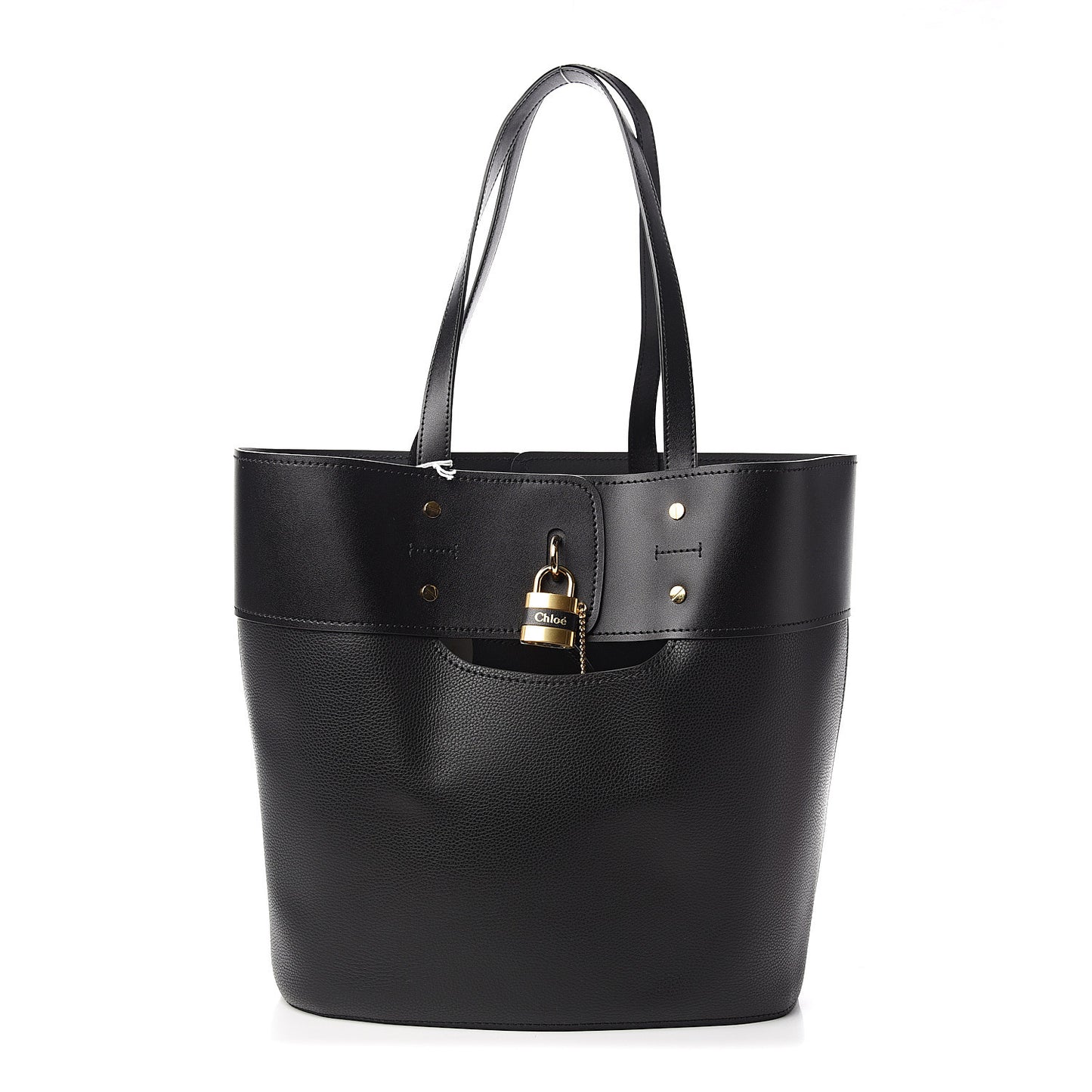 Smooth Grained Calfskin Medium Aby Tote Black