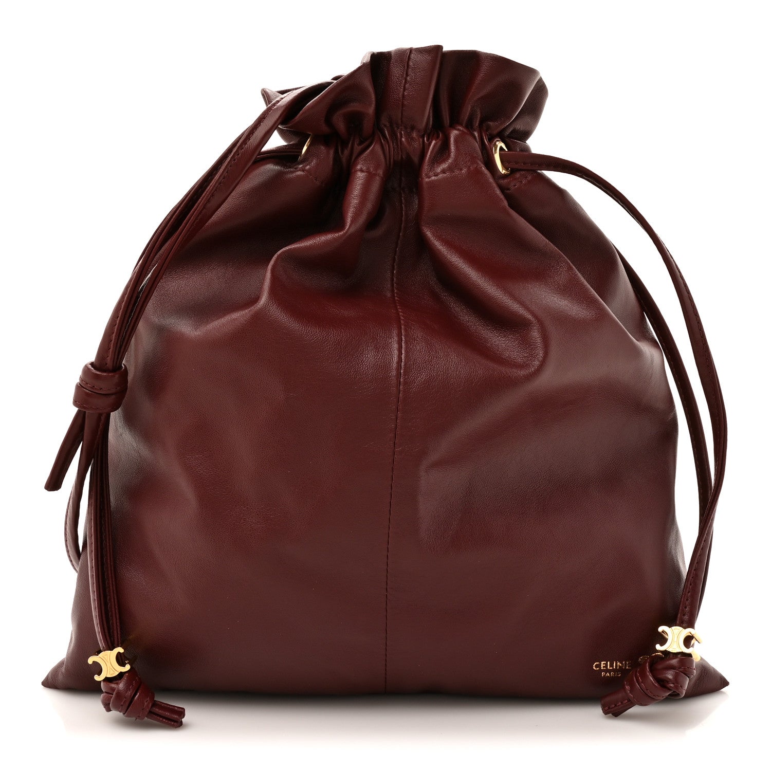 Celine Lambskin Small Crystal Pouch Syrah 1 of 10