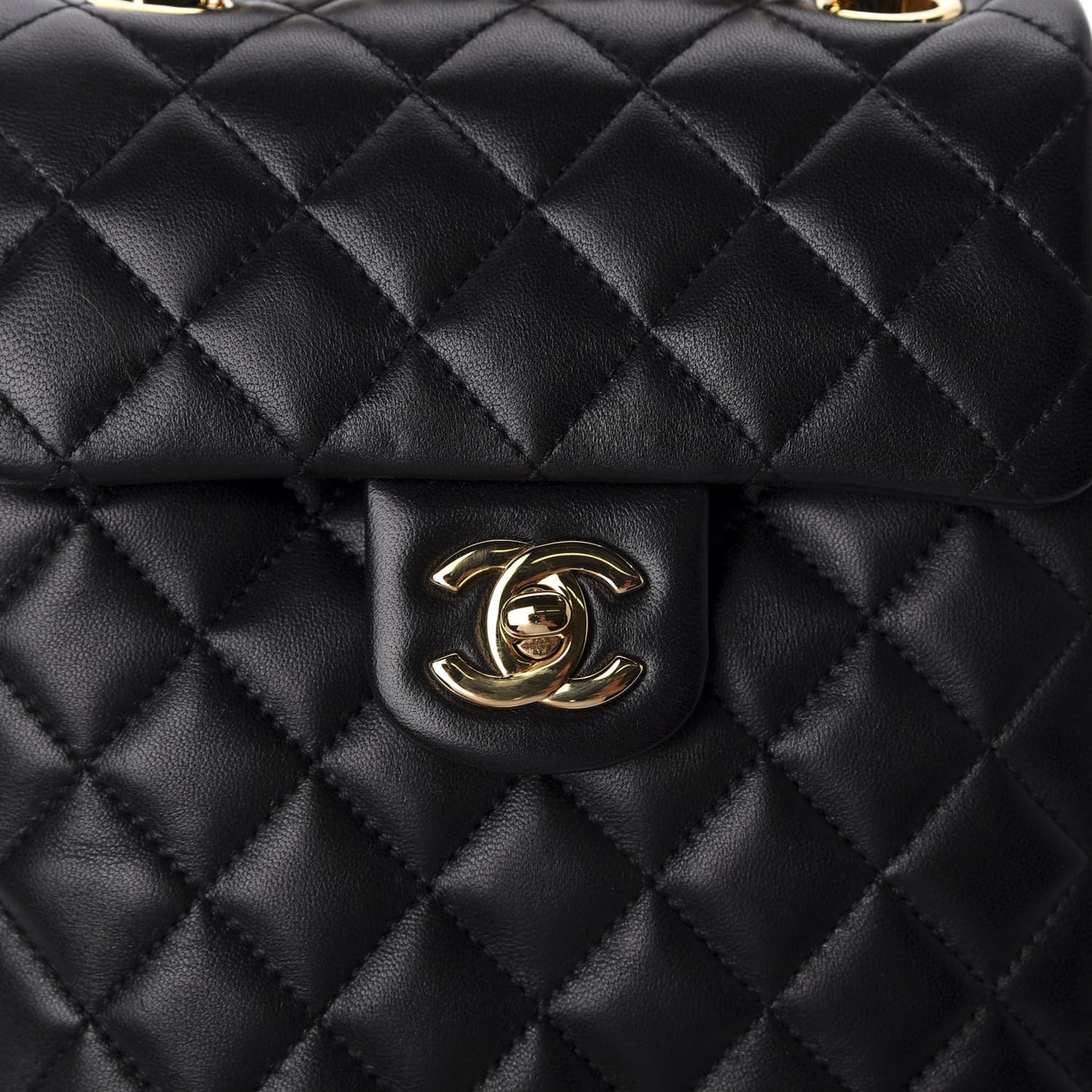 Calfskin Quilted Mini Urban Spirit Backpack Black