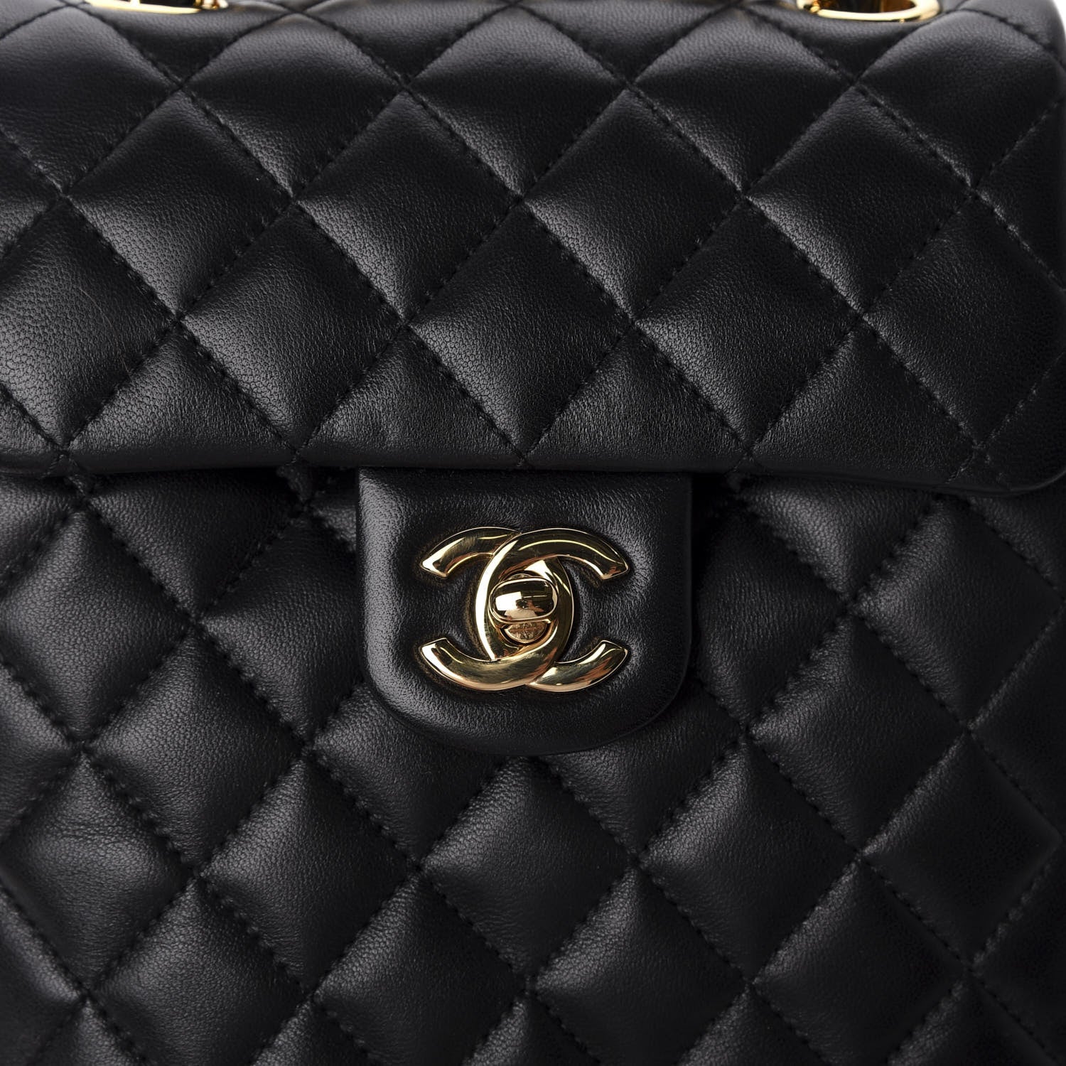 Chanel Calfskin Quilted Mini Urban Spirit Backpack Black 9 of 10
