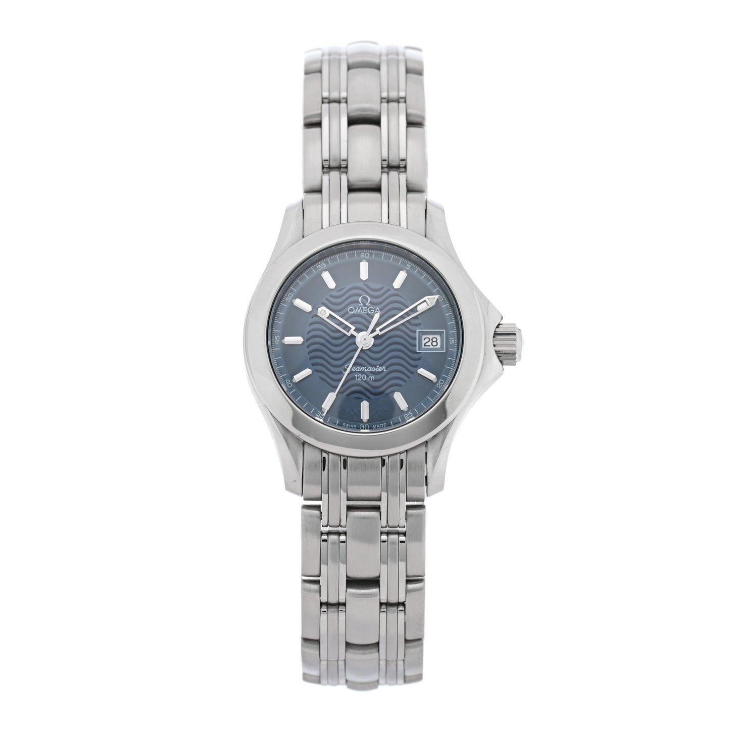 Stainless Steel 25mm Seamaster Quartz Watch Blue 2581.81
